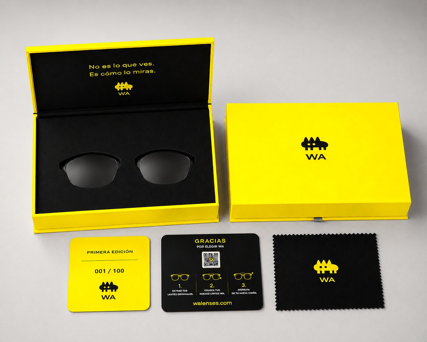 Caja WA Lenses pack ONE con lentes graduadas para Ray-Ban Meta